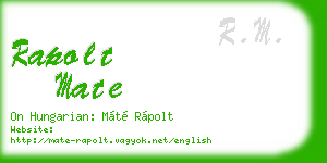 rapolt mate business card